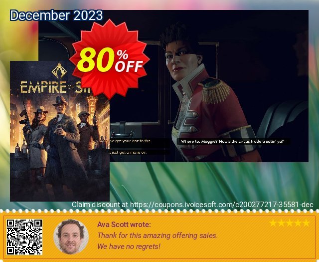 Empire of Sin PC discount 80% OFF, 2024 Working Day offering deals. Empire of Sin PC Deal 2024 CDkeys