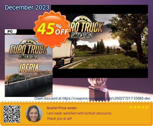 Euro Truck Simulator 2 PC - Iberia DLC discount 45% OFF, 2024 World Heritage Day offering sales. Euro Truck Simulator 2 PC - Iberia DLC Deal 2024 CDkeys