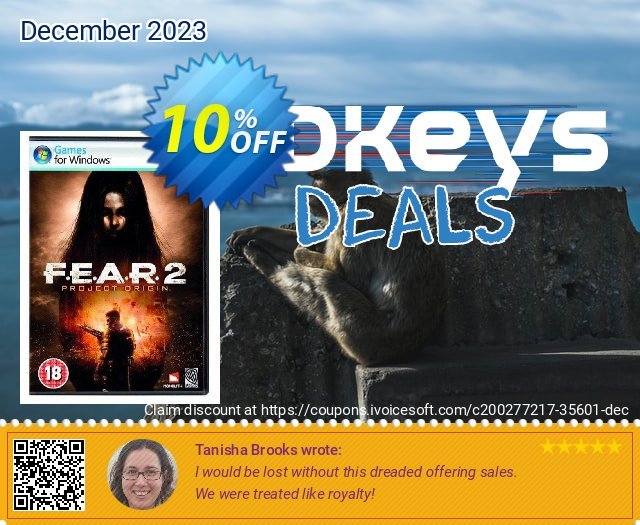 Fear 2: Project Origin (PC) discount 10% OFF, 2024 Cheese Pizza Day offering sales. Fear 2: Project Origin (PC) Deal 2024 CDkeys