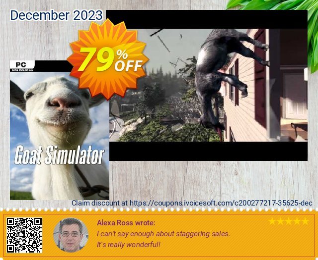 Goat Simulator PC discount 79% OFF, 2024 World Heritage Day offering sales. Goat Simulator PC Deal 2024 CDkeys