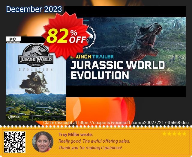 Jurassic World Evolution PC 令人恐惧的 销售折让 软件截图