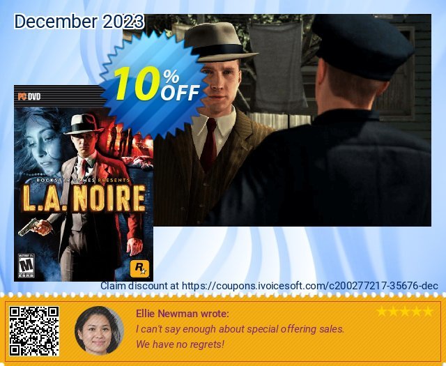 L.A. Noire Complete Edition PC discount 10% OFF, 2024 April Fools' Day offering sales. L.A. Noire Complete Edition PC Deal 2024 CDkeys