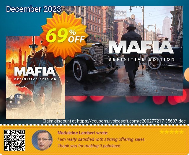Mafia: Definitive Edition PC (WW) discount 69% OFF, 2024 April Fools Day offering sales. Mafia: Definitive Edition PC (WW) Deal 2024 CDkeys