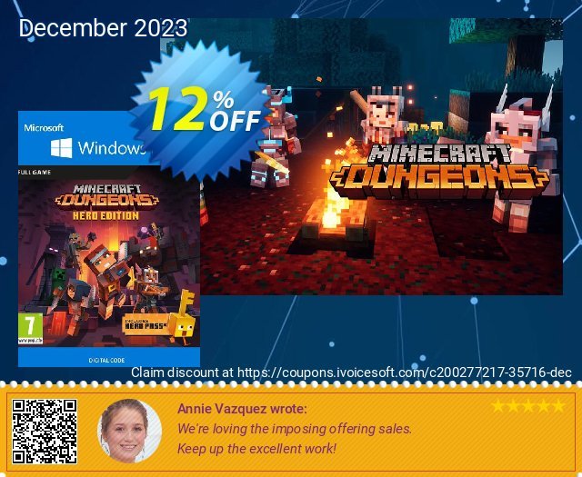 Minecraft Dungeons Hero Edition - Windows 10 PC 驚きの連続 奨励 スクリーンショット