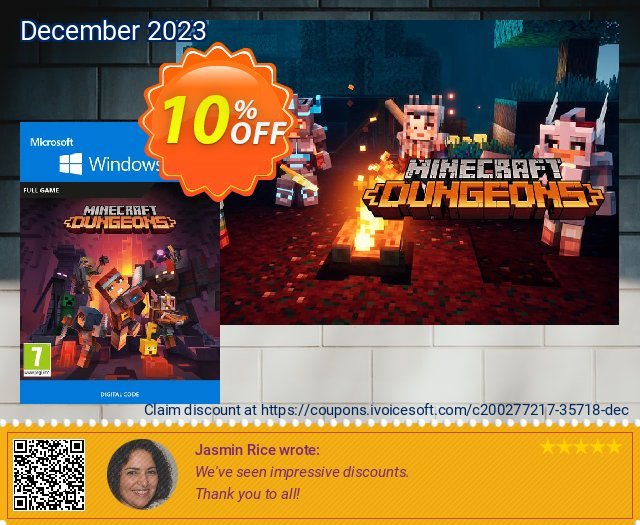 Minecraft Dungeons - Windows 10 PC 惊人的 优惠券 软件截图