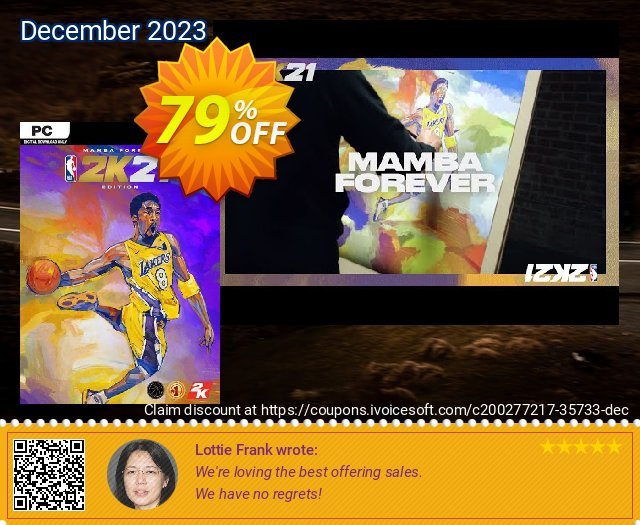 NBA 2K21 Mamba Forever Edition PC (EU) discount 79% OFF, 2024 April Fools' Day offering discount. NBA 2K21 Mamba Forever Edition PC (EU) Deal 2024 CDkeys