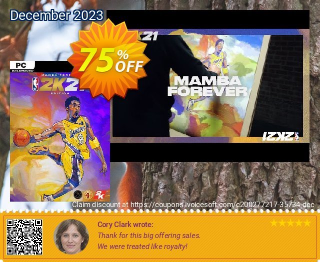 NBA 2K21 Mamba Forever Edition PC (WW) discount 75% OFF, 2024 Spring offering deals. NBA 2K21 Mamba Forever Edition PC (WW) Deal 2024 CDkeys