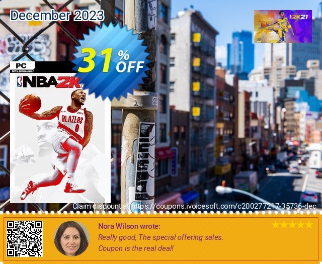 NBA 2K21 PC discount 31% OFF, 2024 April Fools' Day promo. NBA 2K21 PC Deal 2024 CDkeys