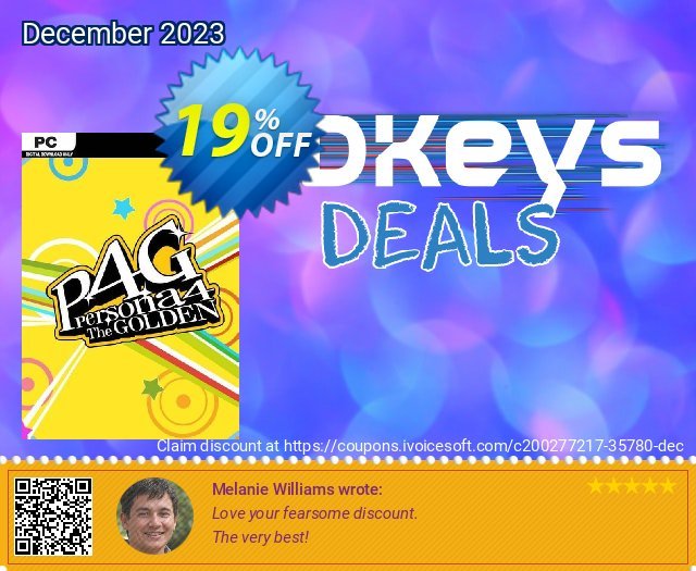 Persona 4 - Golden PC (WW) discount 19% OFF, 2024 Mother's Day offering sales. Persona 4 - Golden PC (WW) Deal 2024 CDkeys