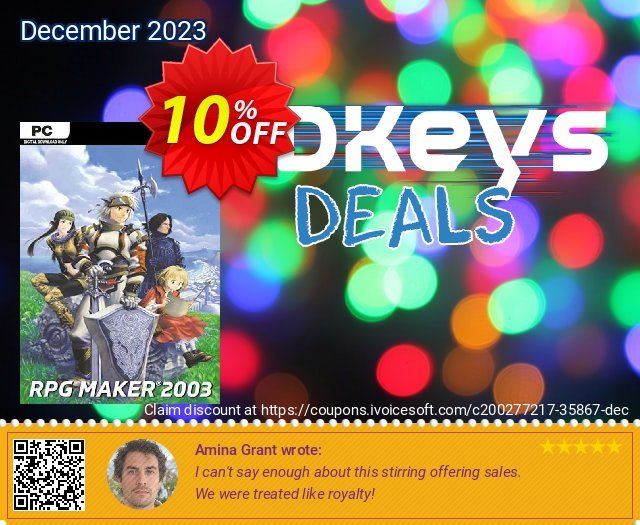 RPG Maker 2003 PC discount 10% OFF, 2024 Memorial Day promo sales. RPG Maker 2003 PC Deal 2024 CDkeys