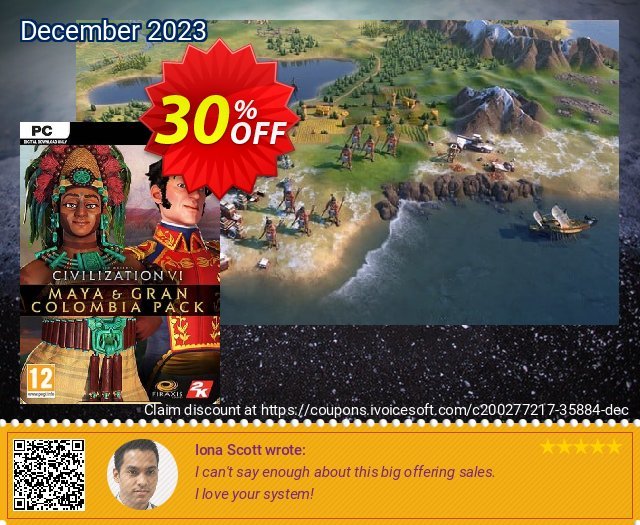 Sid Meier&#039;s Civilization VI - Maya & Gran Colombia Pack PC - DLC mewah penawaran loyalitas pelanggan Screenshot