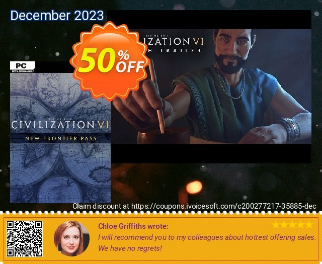 Sid Meier's: Civilization VI - New Frontier Pass PC - DLC (EMEA) discount 50% OFF, 2024 World Heritage Day offering sales. Sid Meier&#039;s: Civilization VI - New Frontier Pass PC - DLC (EMEA) Deal 2024 CDkeys
