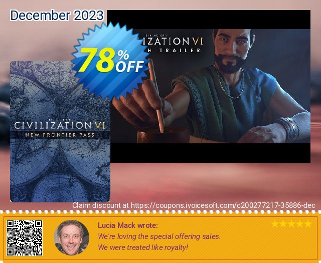 Sid Meier&#039;s: Civilization VI - New Frontier Pass PC - DLC (WW) luar biasa penawaran sales Screenshot