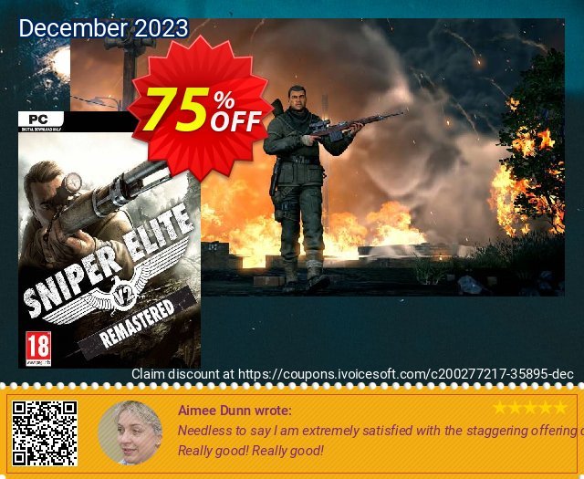 Sniper Elite V2 Remastered PC discount 75% OFF, 2024 World Heritage Day offering sales. Sniper Elite V2 Remastered PC Deal 2024 CDkeys
