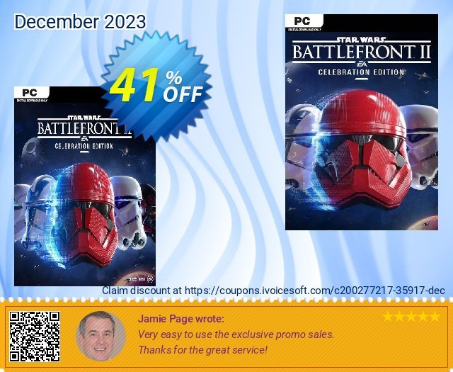 Star Wars Battlefront II 2 - Celebration Edition PC discount 41% OFF, 2024 Easter Day promotions. Star Wars Battlefront II 2 - Celebration Edition PC Deal 2024 CDkeys