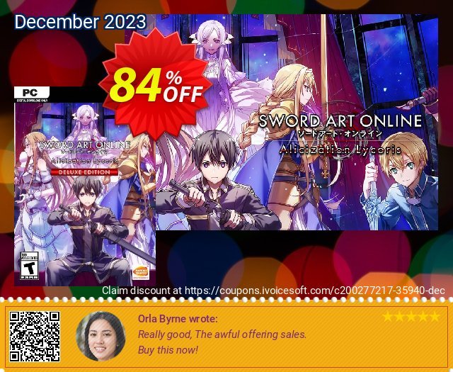 SWORD ART ONLINE Alicization Lycoris Deluxe PC atemberaubend Sale Aktionen Bildschirmfoto