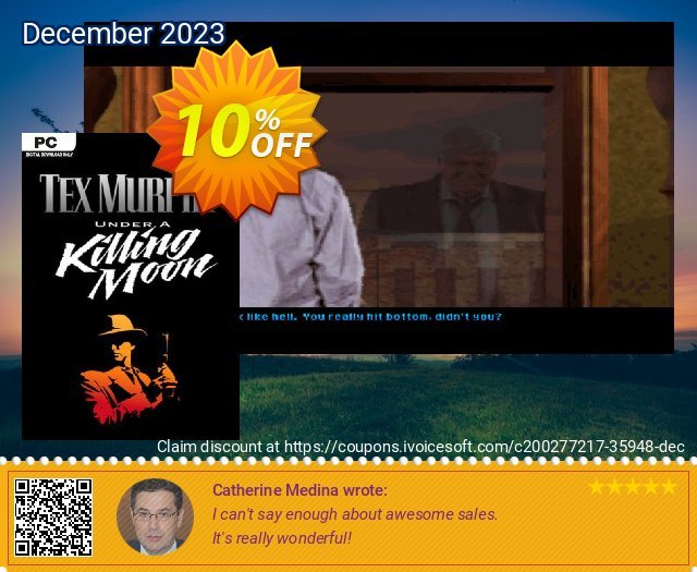 Tex Murphy Under a Killing Moon PC discount 10% OFF, 2024 National Family Day offering sales. Tex Murphy Under a Killing Moon PC Deal 2024 CDkeys