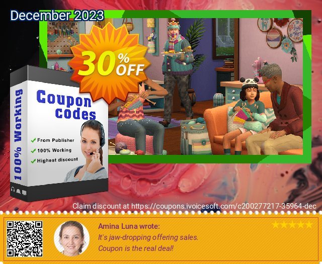 The Sims 4 - Nifty Knitting Stuff Pack PC - DLC 驚くばかり  アドバタイズメント スクリーンショット