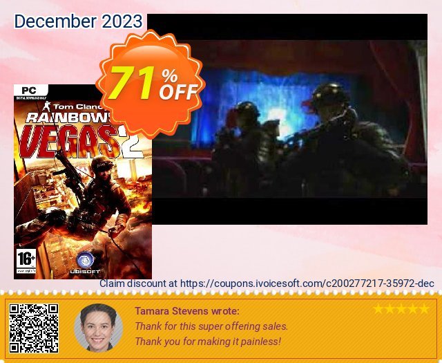 Tom Clancy&#039;s Rainbow Six Vegas 2 PC (EU) gemilang voucher promo Screenshot