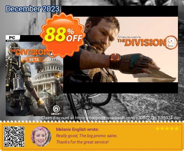 Tom Clancys The Division 2 PC Beta 了不起的 销售 软件截图
