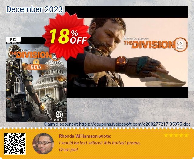 Tom Clancys The Division 2 PC + Beta discount 18% OFF, 2024 World Heritage Day sales. Tom Clancys The Division 2 PC + Beta Deal 2024 CDkeys