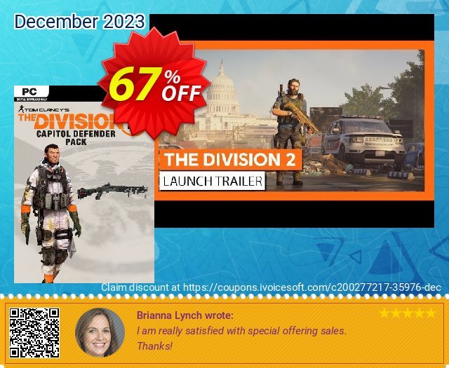Tom Clancys The Division 2 PC - Capitol Defender Pack DLC mewah promosi Screenshot