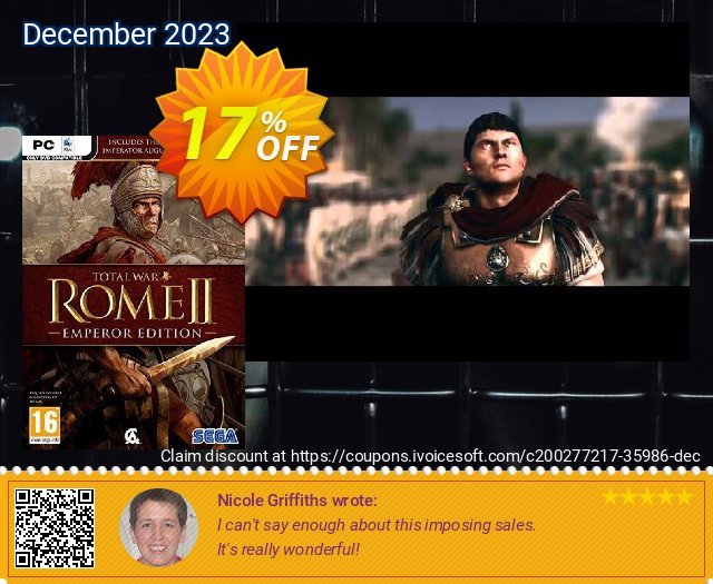 Total War Rome II 2 - Emperors Edition PC discount 17% OFF, 2024 April Fools' Day offering sales. Total War Rome II 2 - Emperors Edition PC Deal 2024 CDkeys