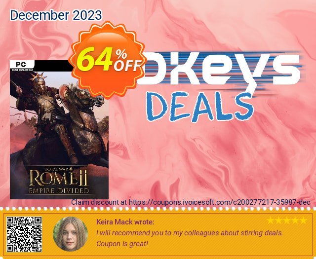 Total War: ROME II  - Empire Divided Campaign Pack (EU) discount 64% OFF, 2024 Easter Day offering sales. Total War: ROME II  - Empire Divided Campaign Pack (EU) Deal 2024 CDkeys