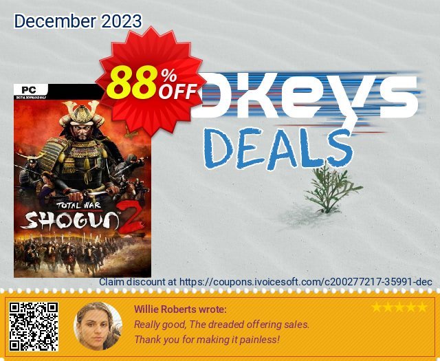 Total War: Shogun 2 PC (WW) discount 88% OFF, 2024 April Fools' Day offering sales. Total War: Shogun 2 PC (WW) Deal 2024 CDkeys