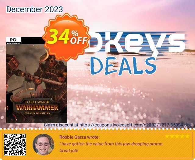 Total War: Warhammer - Chaos Warriors DLC discount 34% OFF, 2024 Spring sales. Total War: Warhammer - Chaos Warriors DLC Deal 2024 CDkeys