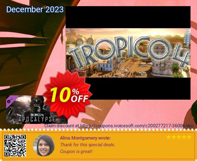 Tropico 4 Apocalypse PC discount 10% OFF, 2024 April Fools' Day offering sales. Tropico 4 Apocalypse PC Deal 2024 CDkeys