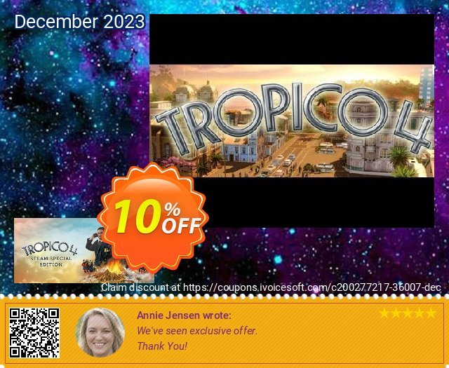 Tropico 4 PC megah voucher promo Screenshot