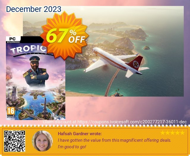 Tropico 6 PC discount 67% OFF, 2024 April Fools' Day discounts. Tropico 6 PC Deal 2024 CDkeys