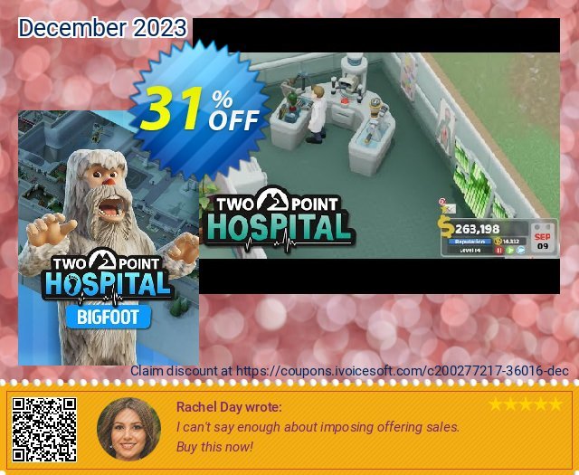 Two Point Hospital - Bigfoot PC (ROW) discount 31% OFF, 2024 April Fools' Day discount. Two Point Hospital - Bigfoot PC (ROW) Deal 2024 CDkeys