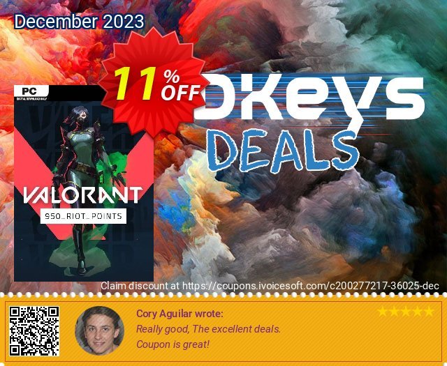 Valorant 950 Riot Points PC eksklusif penawaran deals Screenshot