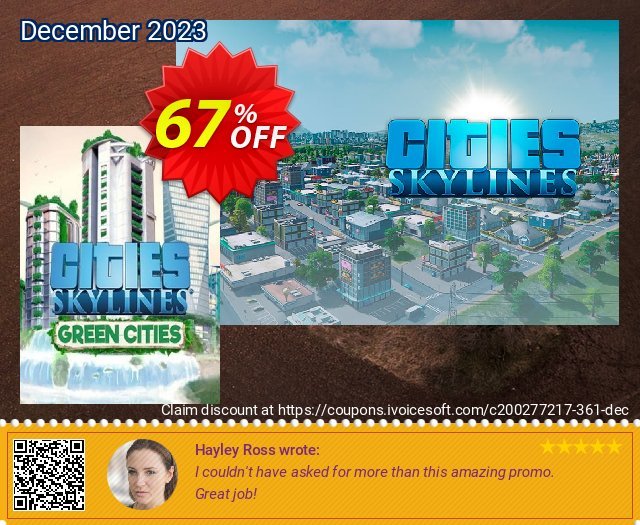Cities Skylines PC - Green Cities DLC discount 67% OFF, 2024 April Fools' Day sales. Cities Skylines PC - Green Cities DLC Deal