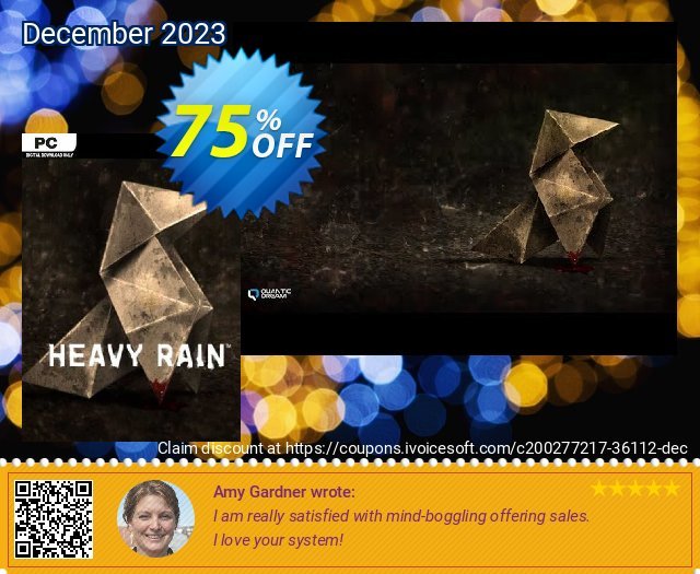 Heavy Rain PC (EU) discount 75% OFF, 2024 World Press Freedom Day offering sales. Heavy Rain PC (EU) Deal 2024 CDkeys
