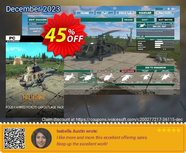 Heliborne - Polish Armed Forces Camouflage Pack PC -DLC discount 45% OFF, 2024 Good Friday offering deals. Heliborne - Polish Armed Forces Camouflage Pack PC -DLC Deal 2024 CDkeys