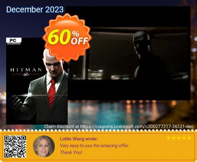 Hitman: Blood Money PC discount 60% OFF, 2024 April Fools' Day offering sales. Hitman: Blood Money PC Deal 2024 CDkeys