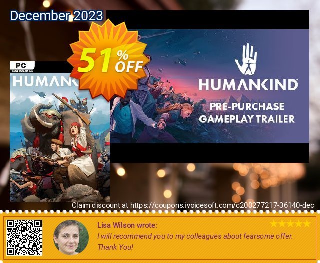 Humankind PC (EU) discount 51% OFF, 2024 Back to School promotions. Humankind PC (EU) Deal 2024 CDkeys