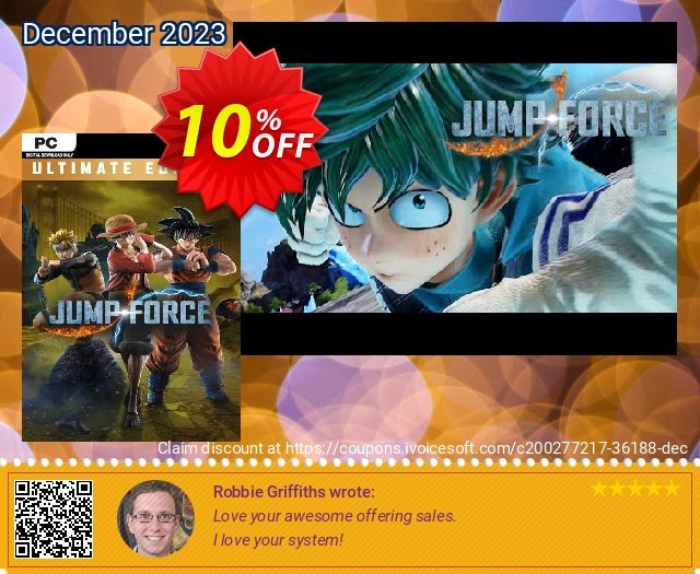 JUMP FORCE - Ultimate Edition PC (EMEA) discount 10% OFF, 2024 Resurrection Sunday offering discount. JUMP FORCE - Ultimate Edition PC (EMEA) Deal 2024 CDkeys