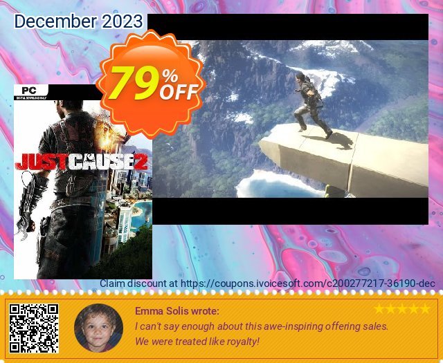 Just Cause 2 PC (EU) discount 79% OFF, 2024 World Heritage Day offering deals. Just Cause 2 PC (EU) Deal 2024 CDkeys