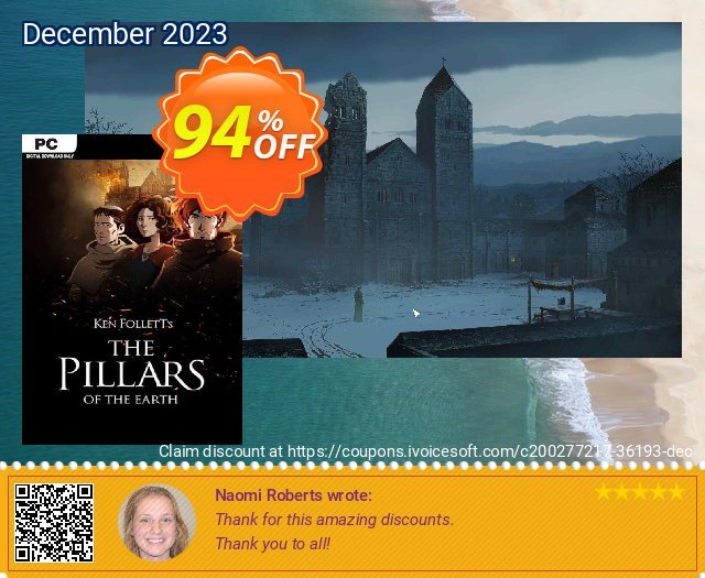 Ken Follett&#039;s The Pillars of the Earth PC mewah voucher promo Screenshot
