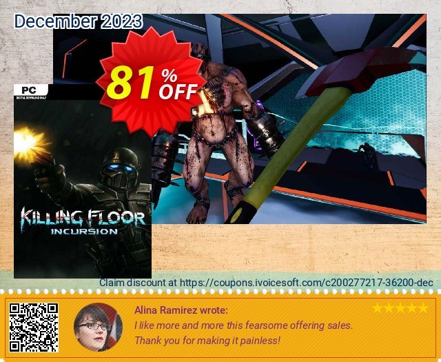 Killing Floor Incursion PC discount 81% OFF, 2024 World Heritage Day offering sales. Killing Floor Incursion PC Deal 2024 CDkeys
