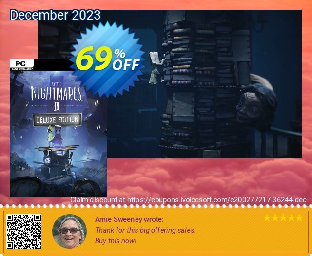 Little Nightmares II Deluxe Edition PC discount 69% OFF, 2024 Mother Day offering discount. Little Nightmares II Deluxe Edition PC Deal 2024 CDkeys