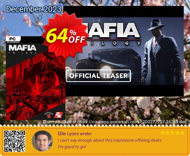 Mafia Trilogy PC (EU) discount 64% OFF, 2024 Resurrection Sunday discounts. Mafia Trilogy PC (EU) Deal 2024 CDkeys