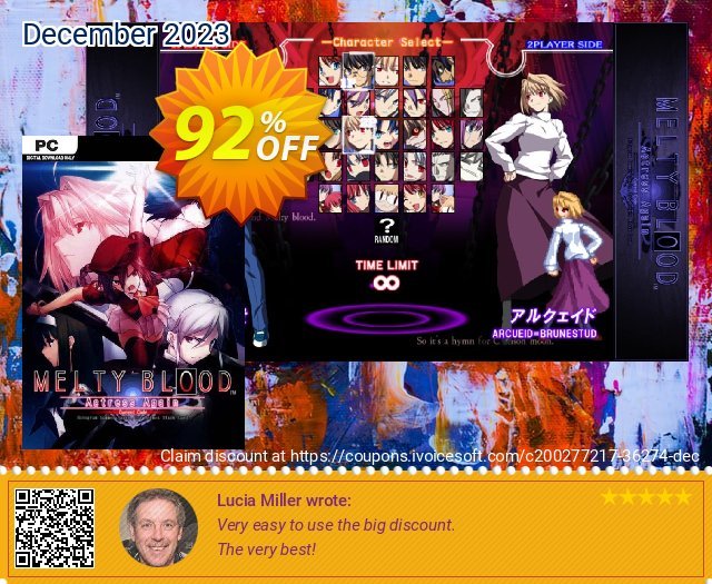Melty Blood Actress Again Current Code PC 口が開きっ放し キャンペーン スクリーンショット