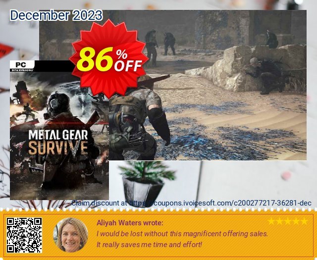 Metal Gear Survive PC discount 86% OFF, 2024 April Fools' Day offer. Metal Gear Survive PC Deal 2024 CDkeys