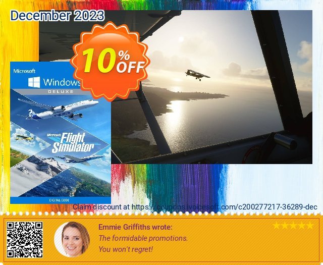 Microsoft Flight Simulator: Deluxe Edition - Windows 10 PC (US) discount 10% OFF, 2024 Mother Day offering sales. Microsoft Flight Simulator: Deluxe Edition - Windows 10 PC (US) Deal 2024 CDkeys