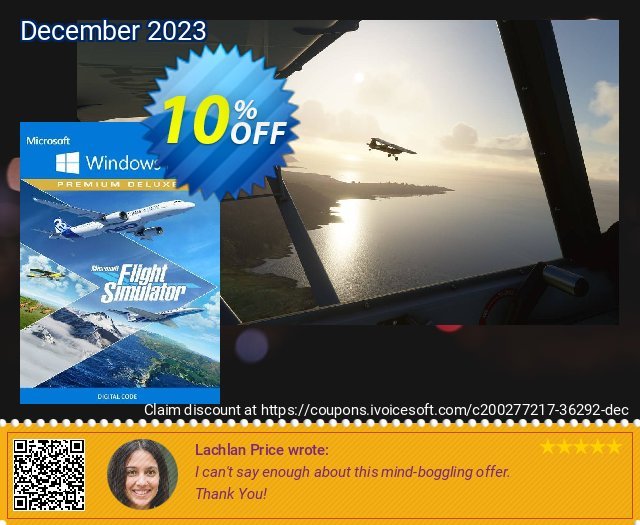 Microsoft Flight Simulator Premium Deluxe - Windows 10 PC (US) faszinierende Außendienst-Promotions Bildschirmfoto